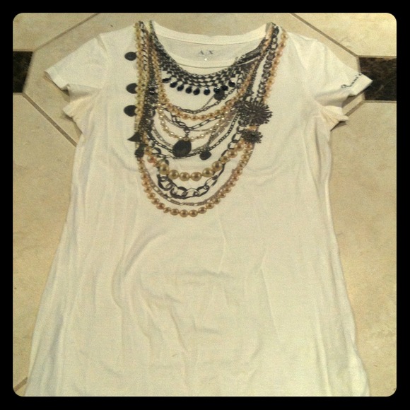 Armani Exchange white T-shirt