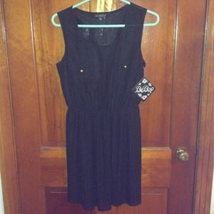 Black, knee length dress. Size- Medium