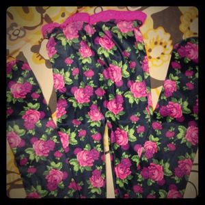 Black Flowered Betsey Johnson Tights