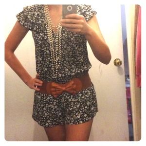 Floral Romper belt included!