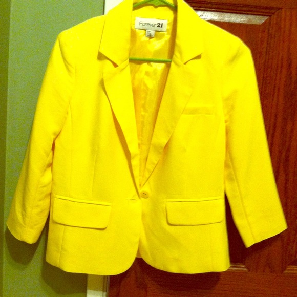 Bright yellow blazer
