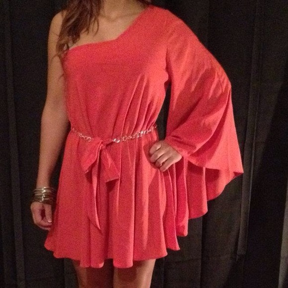 Dress with chain belt attached