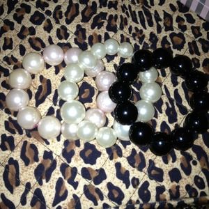 Faux pearl bracelets