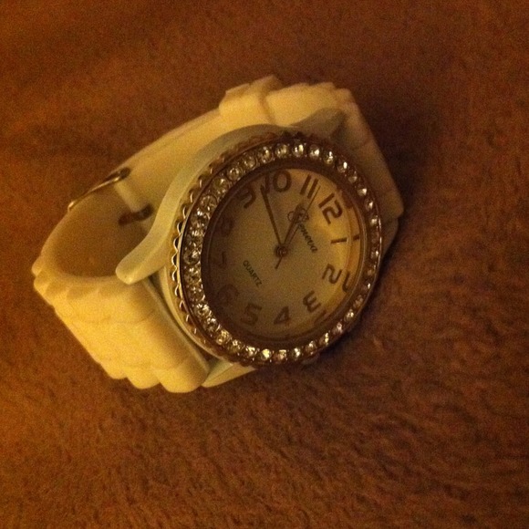 Geneva white watch