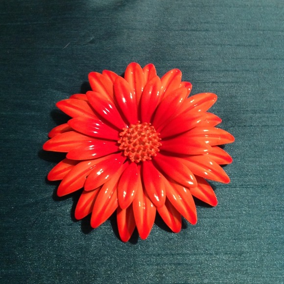 RESERVED for MARIANOVOSEL23 Orange Flower Pin