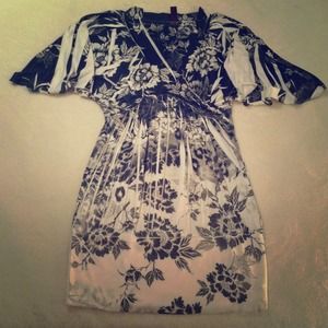 Black Whit and Gray Floral Print Blouse