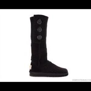 Black knit uggs