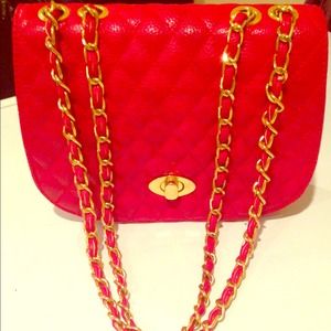 (on hold) Red and gold purse
