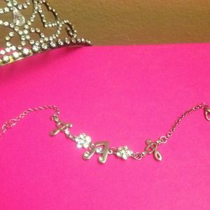 Silver music note bracelet