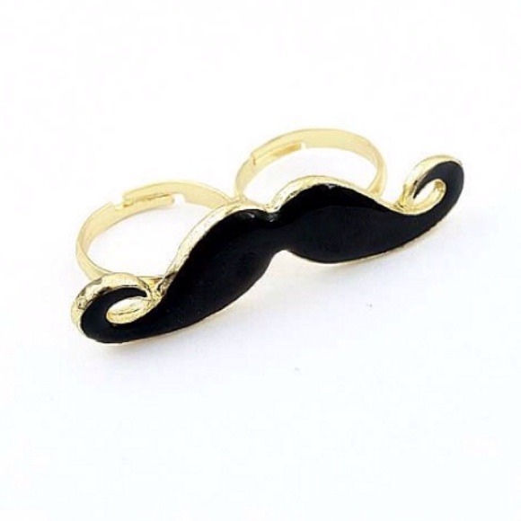 Double Finger Mustache Ring