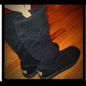 Ugg black sweater boots