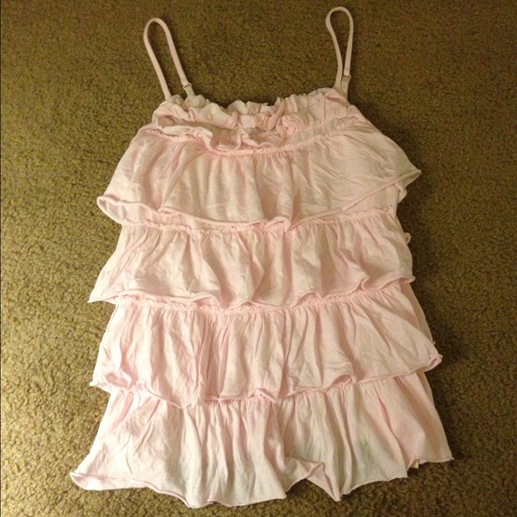 ⛔SOLD Express Baby Pink Ruffle Top - Picture 3 of 4