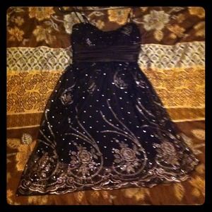 Black and silver dress