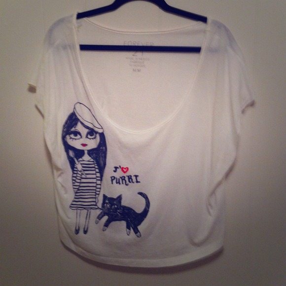 SOLD! White Dolman Slub Knit Top, size M