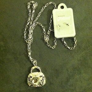 Shop alcoholic necklace and earrings