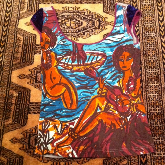 Custo Barcelona top. Unique and fun!