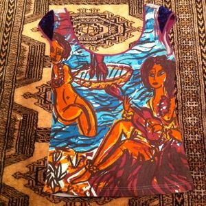 Custo Barcelona top. Unique and fun!