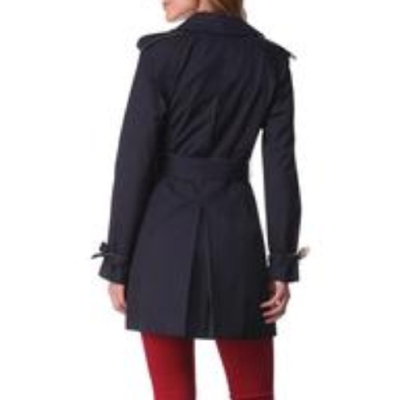 NWOT Double breasted navy trenchcoat - Picture 2 of 4