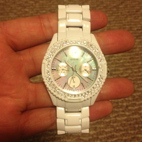 White Guess Watch