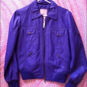 New Purple faux leather jacket sz. Xlg
