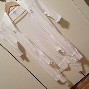 Splendid white drapey cardigan