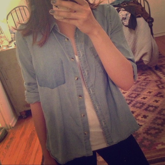 Lolita  Tops - ⚡SOLD in Bundle⚡ Denim Button Up