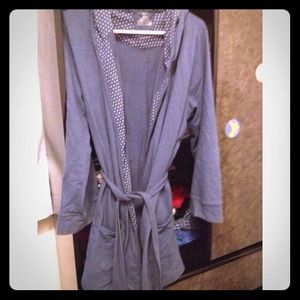 Navy blue bath/sleep robe