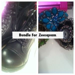 ❕BUNDLE❕ combat boots & bracelets