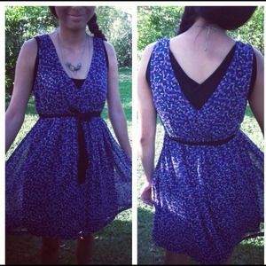 Navy blue patterned dress
