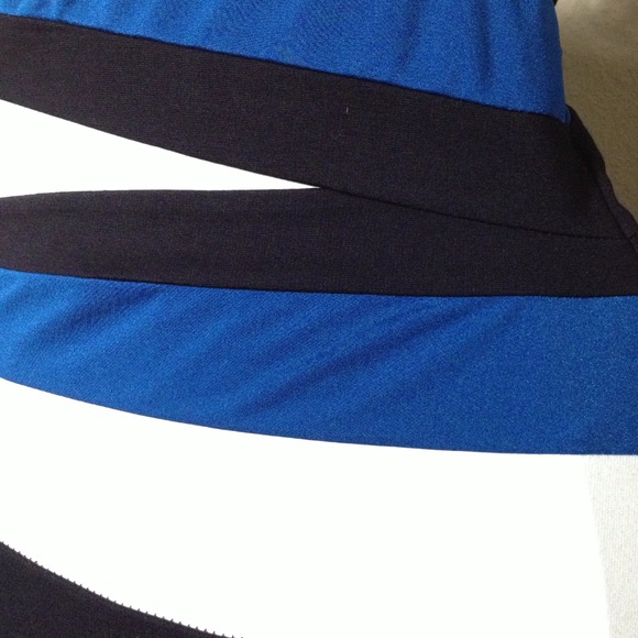 bebe Stripe Fitted Dress... - Picture 2 of 4