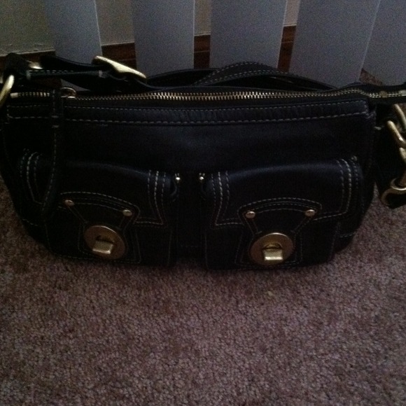 Leather coach bag