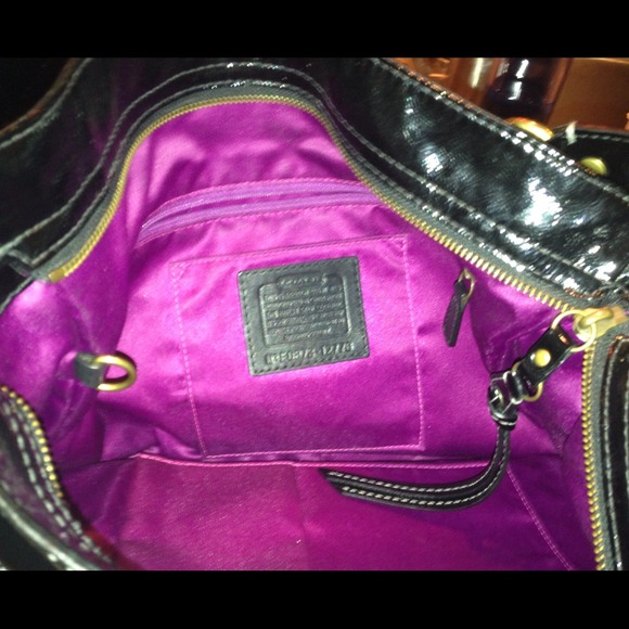 Coach Authentic Black Patent Leather Handbag - Picture 2 of 4