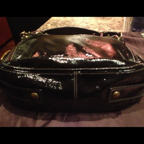 Coach Authentic Black Patent Leather Handbag - Picture 3 of 4