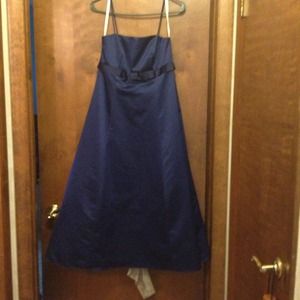 Royal blue knee length dress