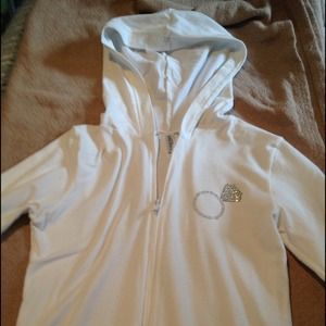 Long sleeved bridal hooded jacket sz S