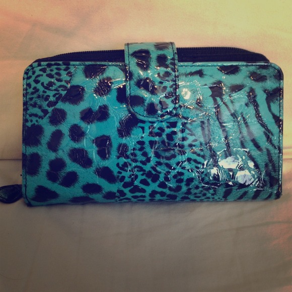 !!! Blue zebra printed wallet