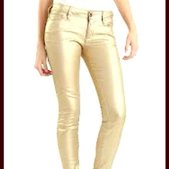 Pac Sun Gold Skinny Jeans