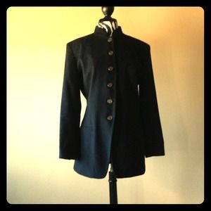Emanuel Ungaro blk wool/angora/ cashmere  jacket