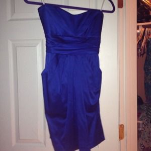 Royal blue, sexy dress.