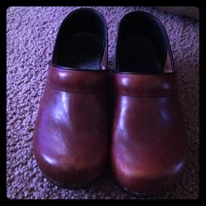 Brown leather danskos