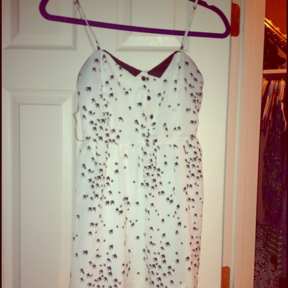 Black and white bird dress
