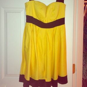 Black and yellow dress.
