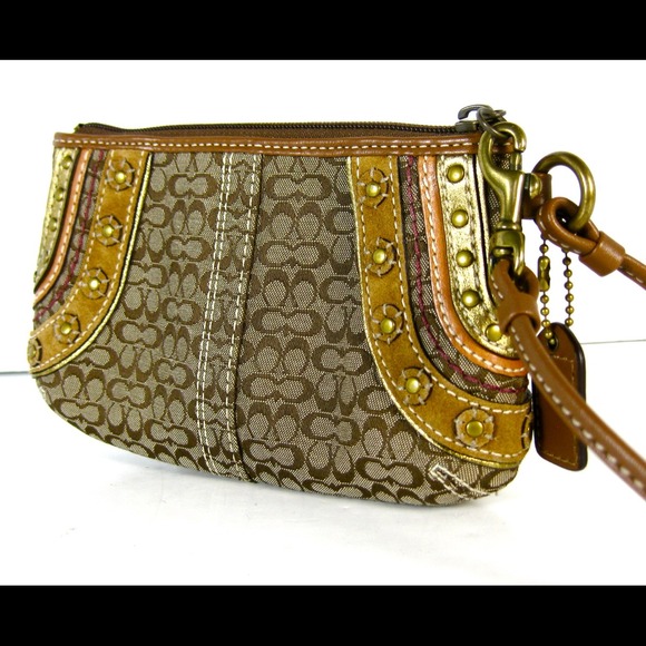 Coach Authentic Signature studded wristlette