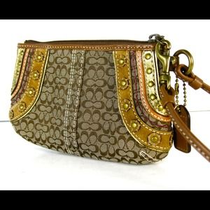Coach Authentic Signature studded wristlette