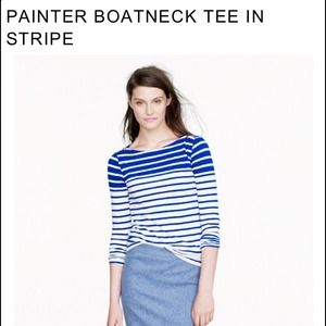 <SOLD> Gray & Navy painter tee - J Crew