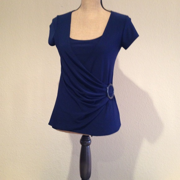 Navy blue blouse.