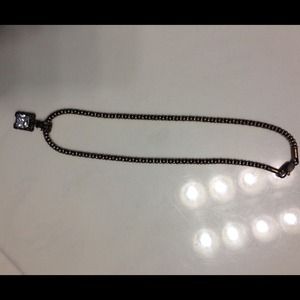 Silpada necklace with large "diamond" pendant.