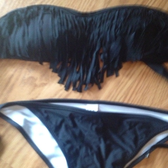 Black Fringe Bikini