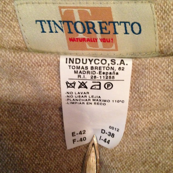 Blended wool ecru long skirt euro size see above. - Picture 3 of 3