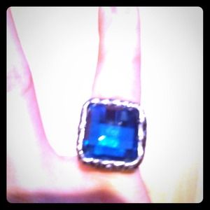 Lia Sophia Blue Topaz cocktail ring